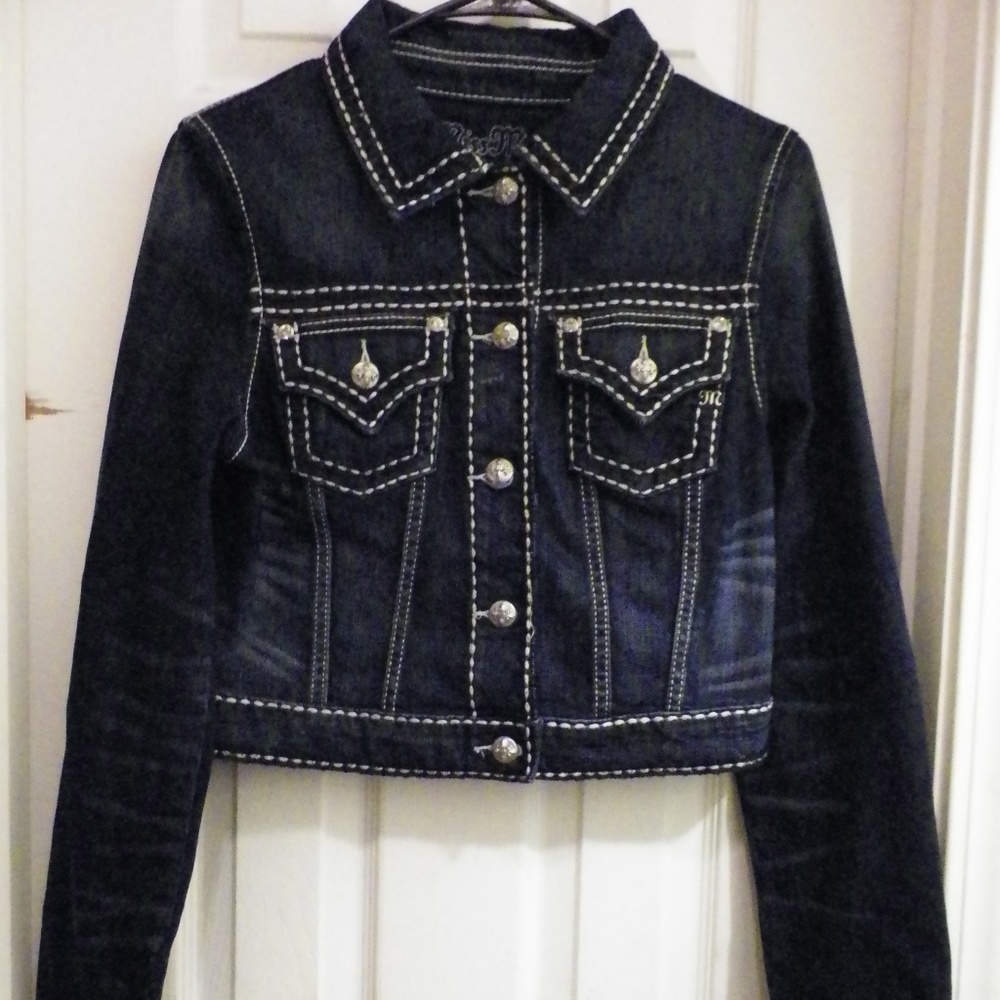 SUPER NICE MISS ME DENIM CROP JACKET  GREAT FIND!
